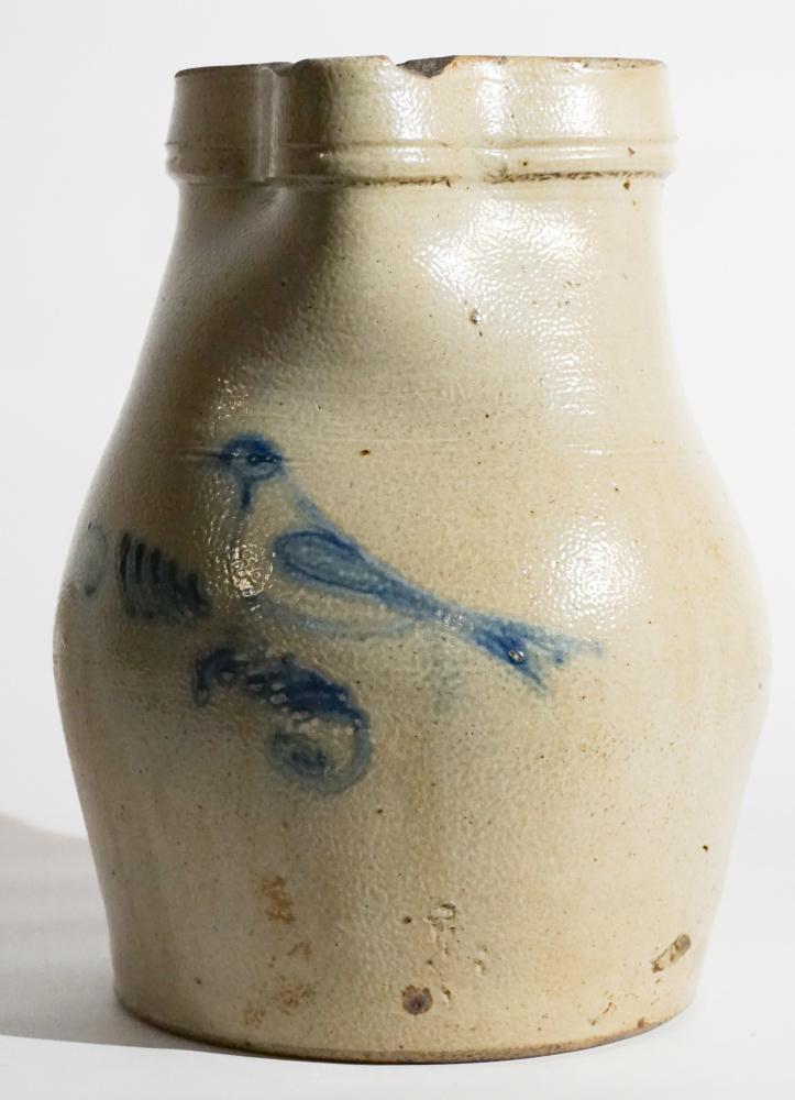 Antique American Decorated Stoneware Pitcher (1 of 5)