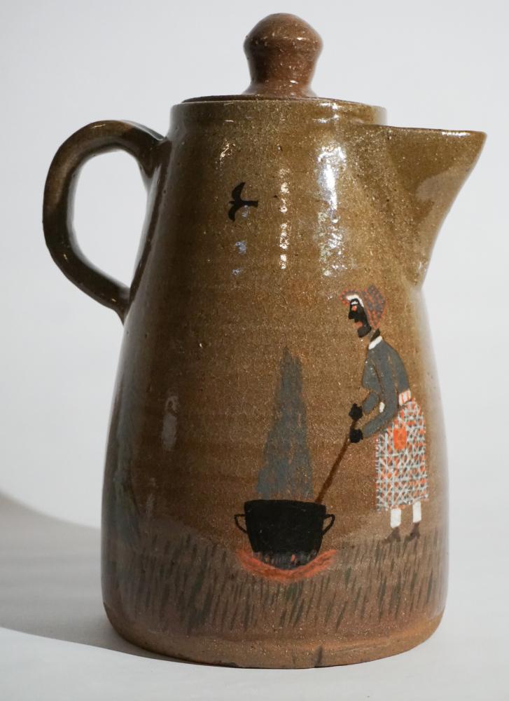 Southern Decorated Stoneware Coffee Boiler (1 of 5)