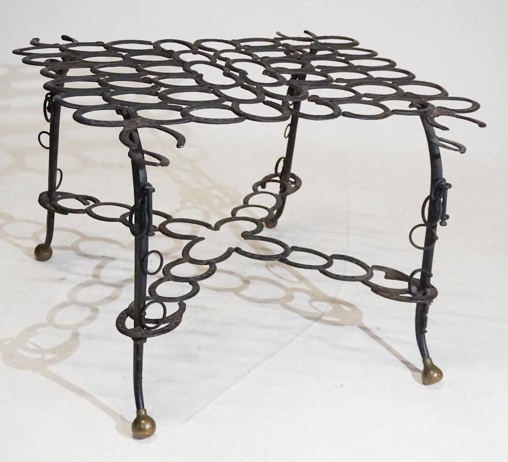 Intriguing Folk Art Equine Iron Breakfast Table (1 of 3)