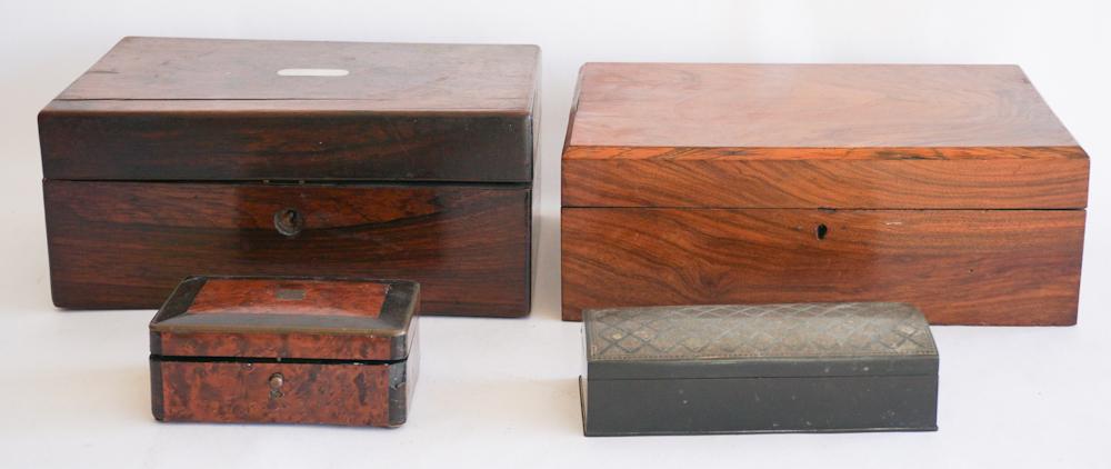 Collection Antique English Table or Desk Boxes (1 of 3)