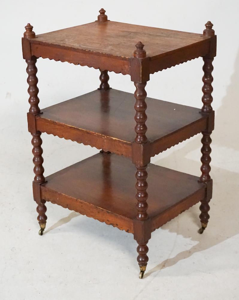 American Country Sheraton Mixed Wood Side Table (1 of 3)