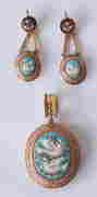 Antique Italian Yellow Gold Micro Mosaic Jewelry Suite (1 of 2)