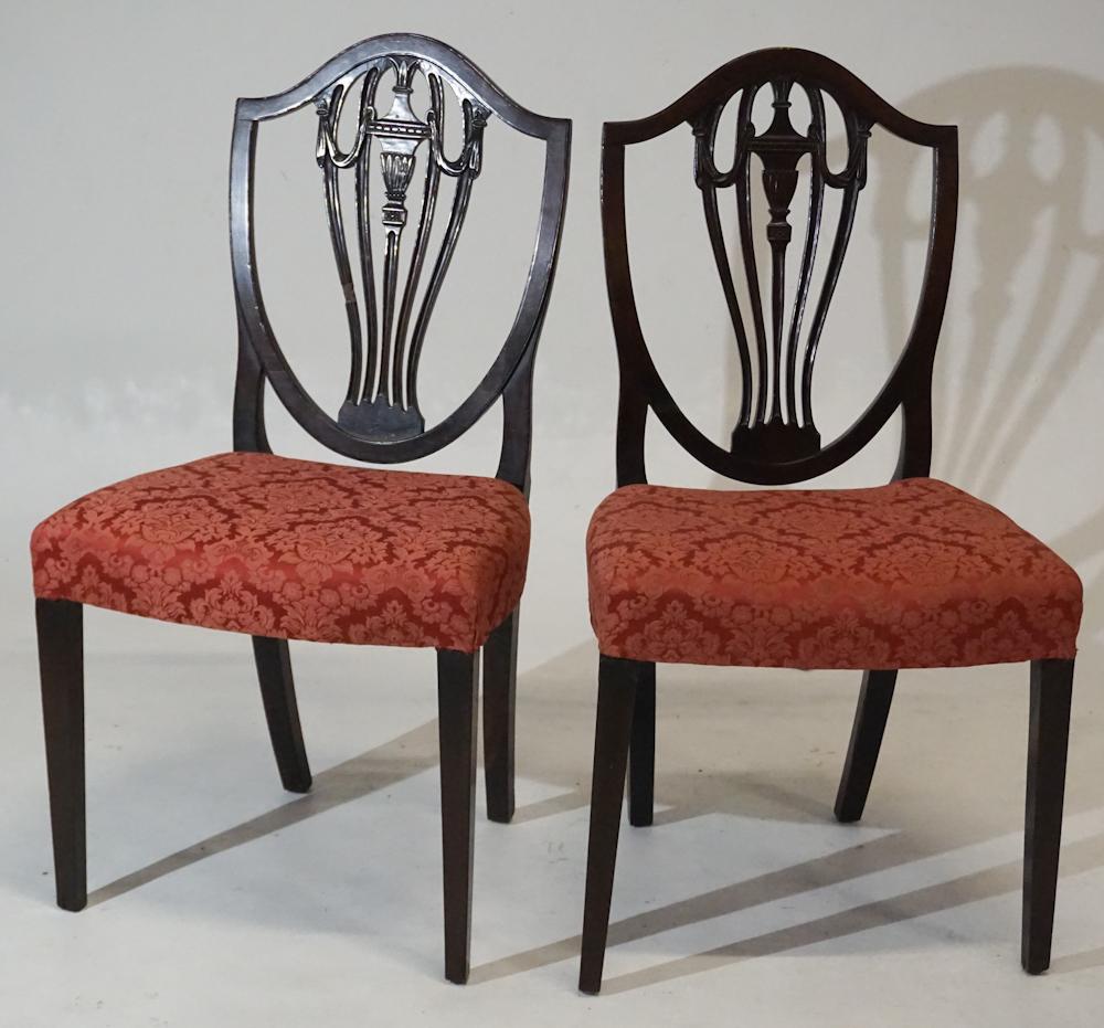 Pair American Federal Mahogany Shield Back Chairs (1 of 3)