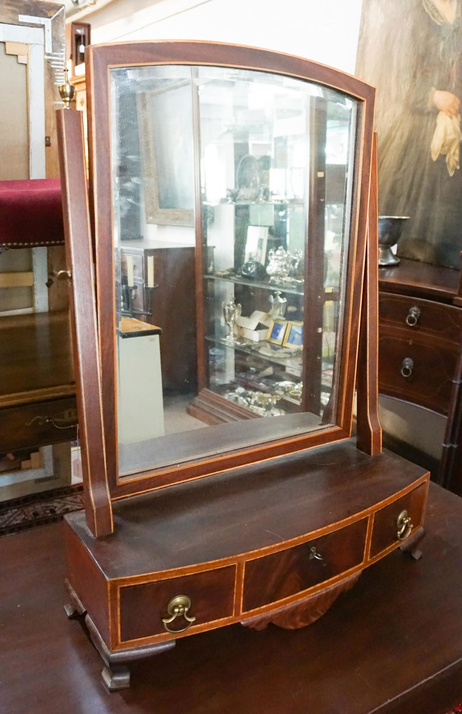 Federal Style Mahogany Dressing Mirror (1 of 1)