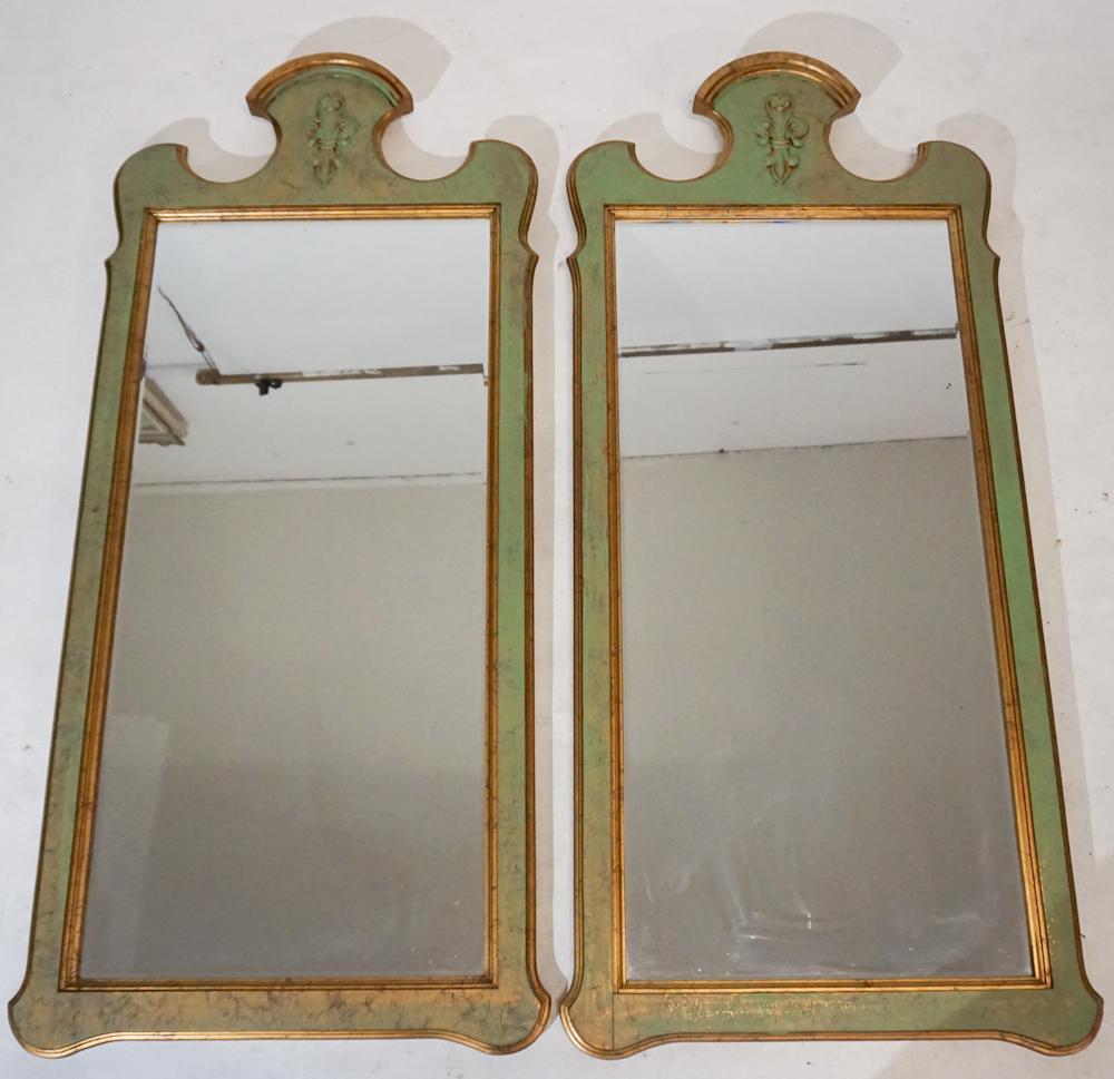 Pair French Art Deco Polychrome Mirrors (1 of 2)