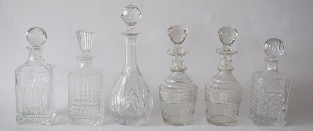 Collection Vintage Art Deco Crystal Decanters (1 of 1)