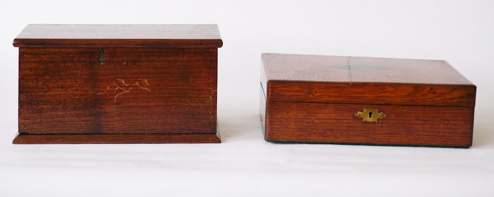 Two Charming Antique Table Top Boxes (1 of 4)