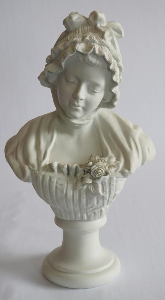 Fine Antique French Bisque Porcelain Bust (1 of 4)