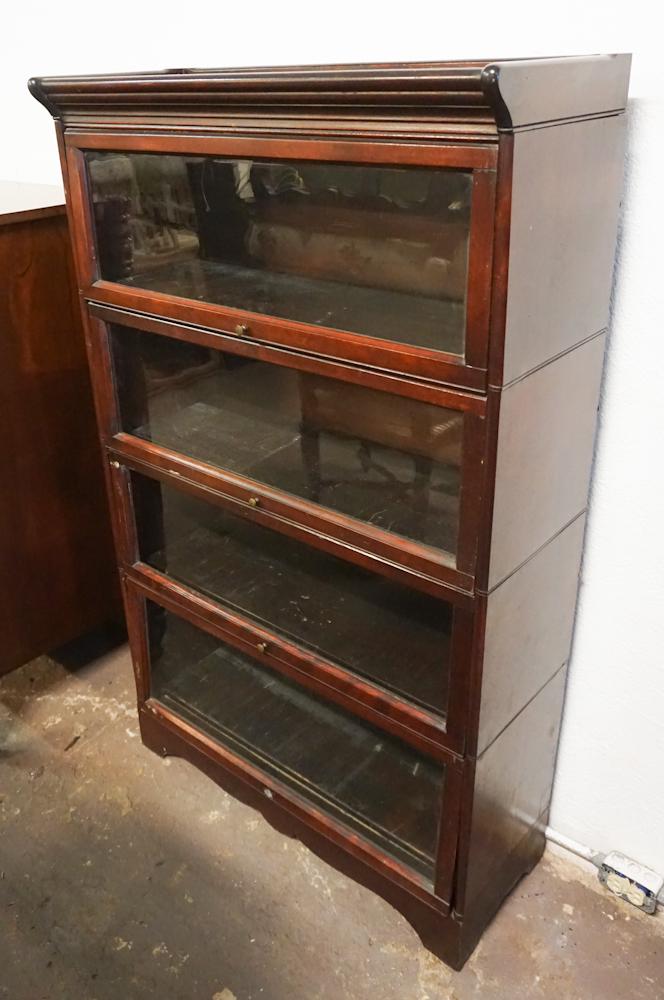 Arts & Crafts Period Glass Front Stacking Bookcase (1 of 2)