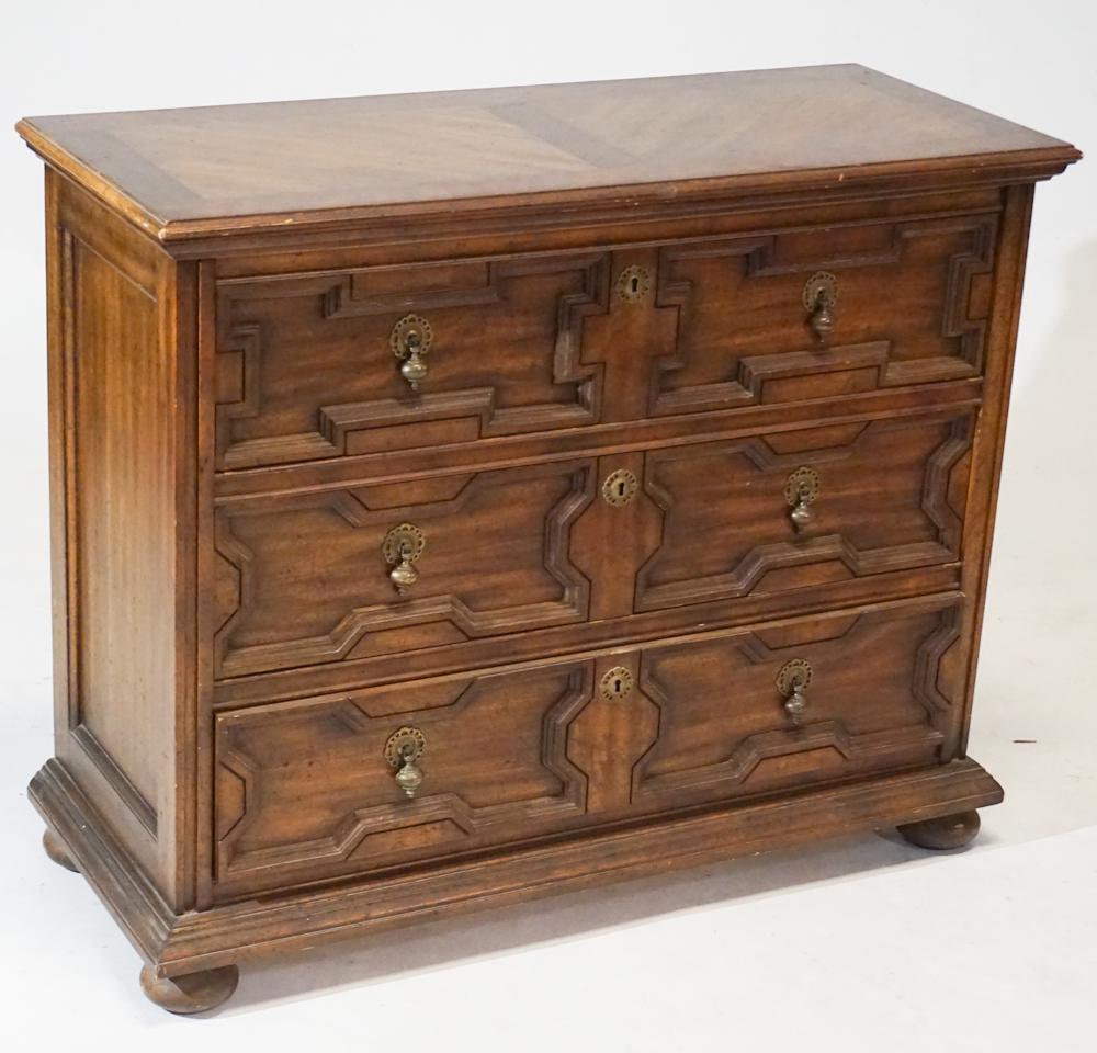 William & Mary Style Figured Walnut & Oak Chest (1 of 3)