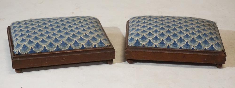 Pair Classical Style Mahogany Foot Stool (1 of 3)