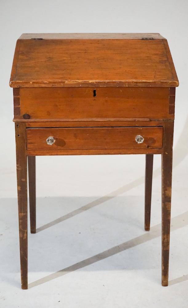 Charming Country Federal Pine Desk on Stand (1 of 3)