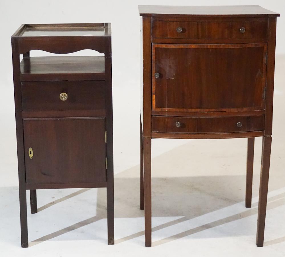 Two British George III Mahogany Side Cabinets (1 of 3)