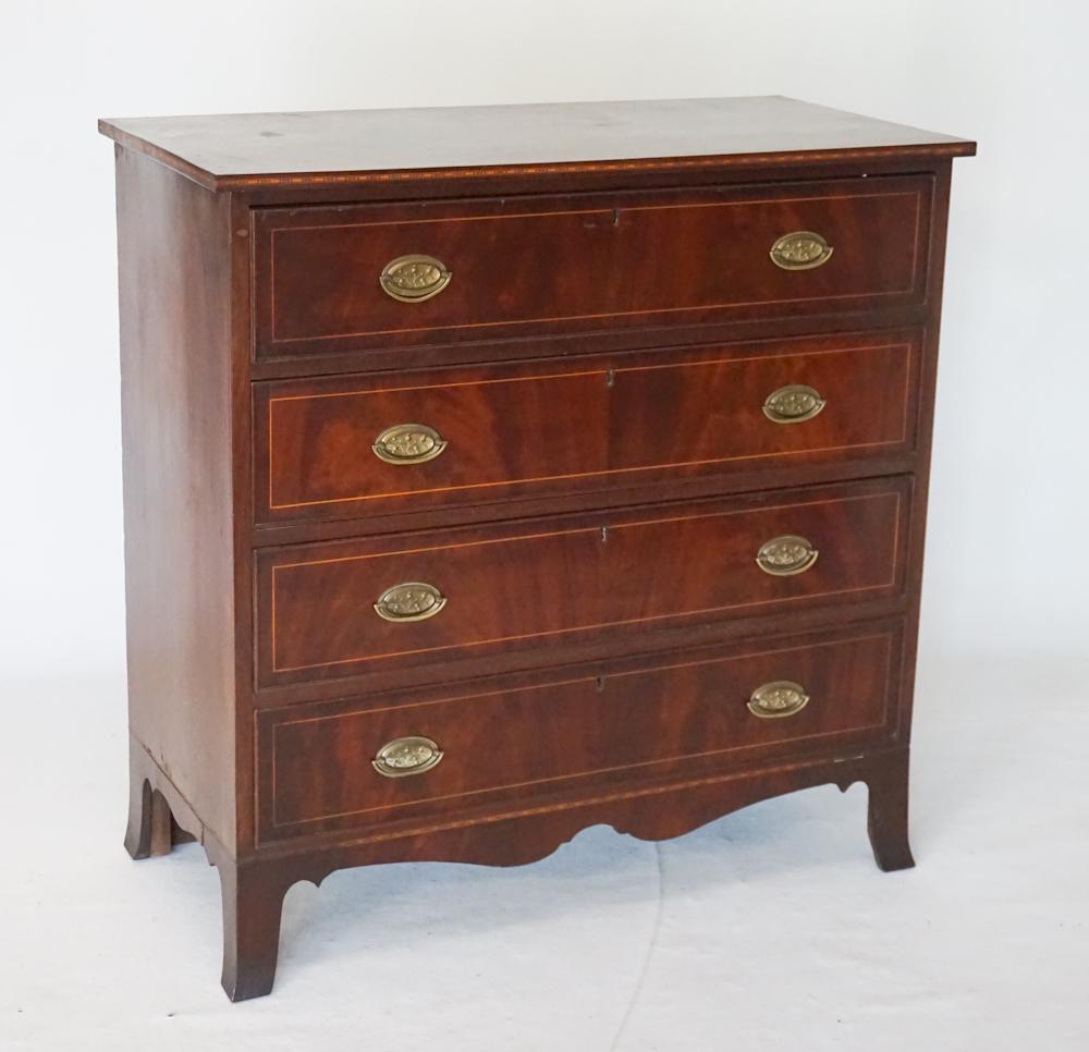 Handsome Federal Inlaid Mahogany Chest of Drawers (1 of 7)