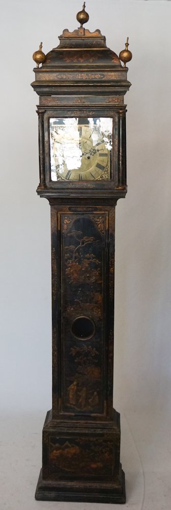 Queen Anne Chinoiserie Decorated Tall Case Clock (1 of 9)