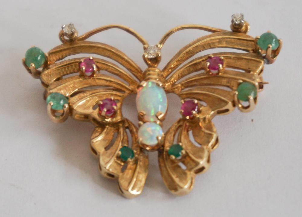Fine 14KT Yellow Gold Butterfly Pin (1 of 2)