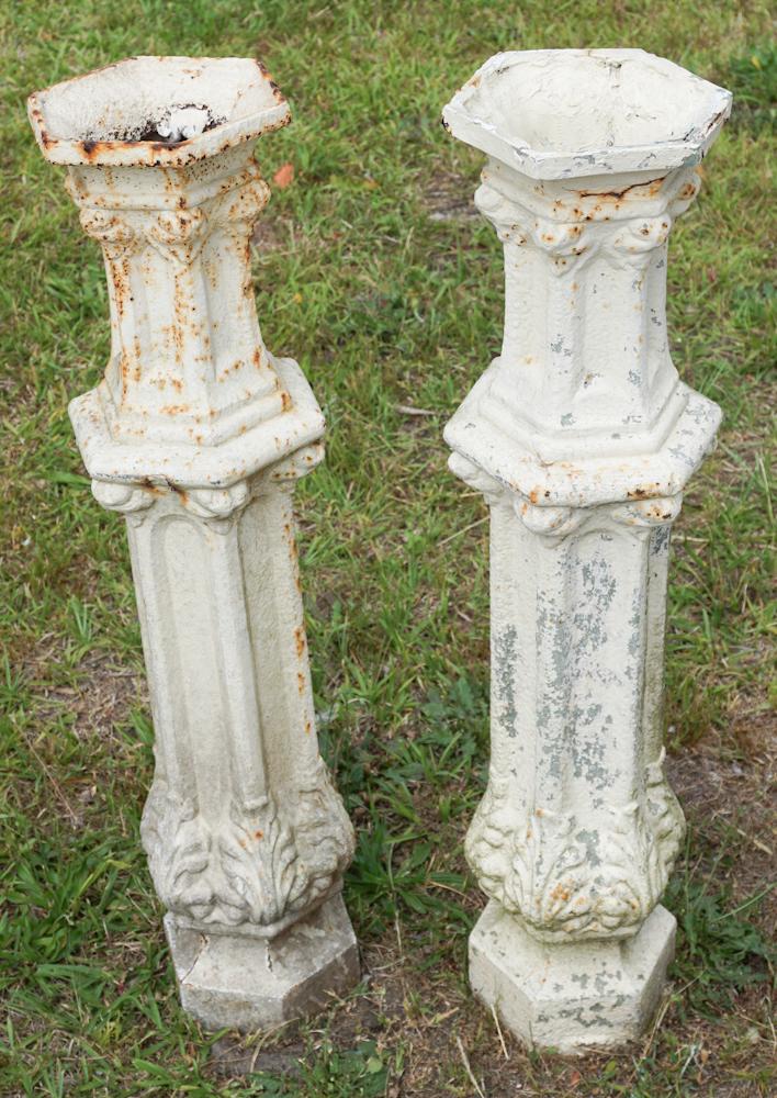 Pair Antique Gothic Style Cast Iron Post (1 of 3)