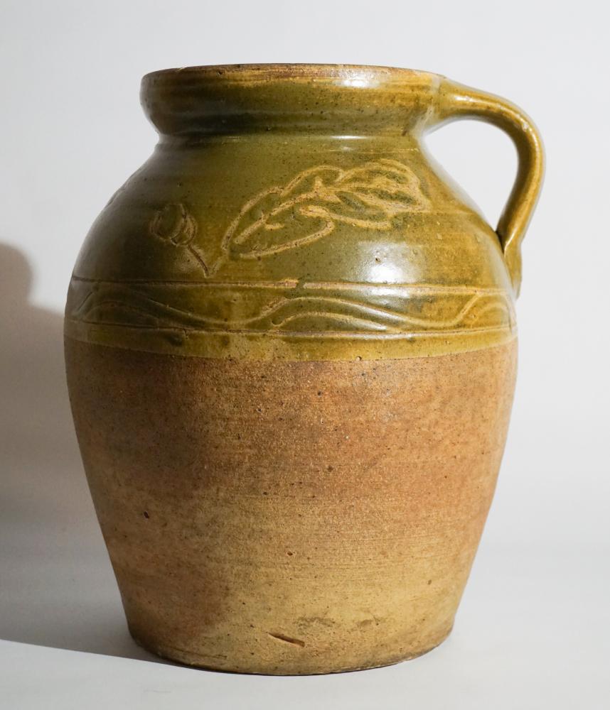 American Redware Glazed & Decorated Storage Jar (1 of 4)