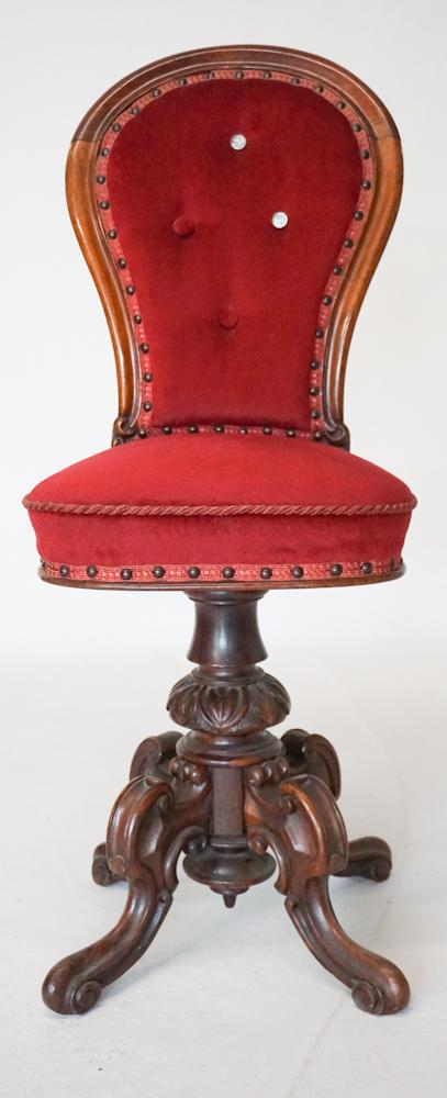 Rococo Carved & Upholstered Cellist Stool (1 of 2)
