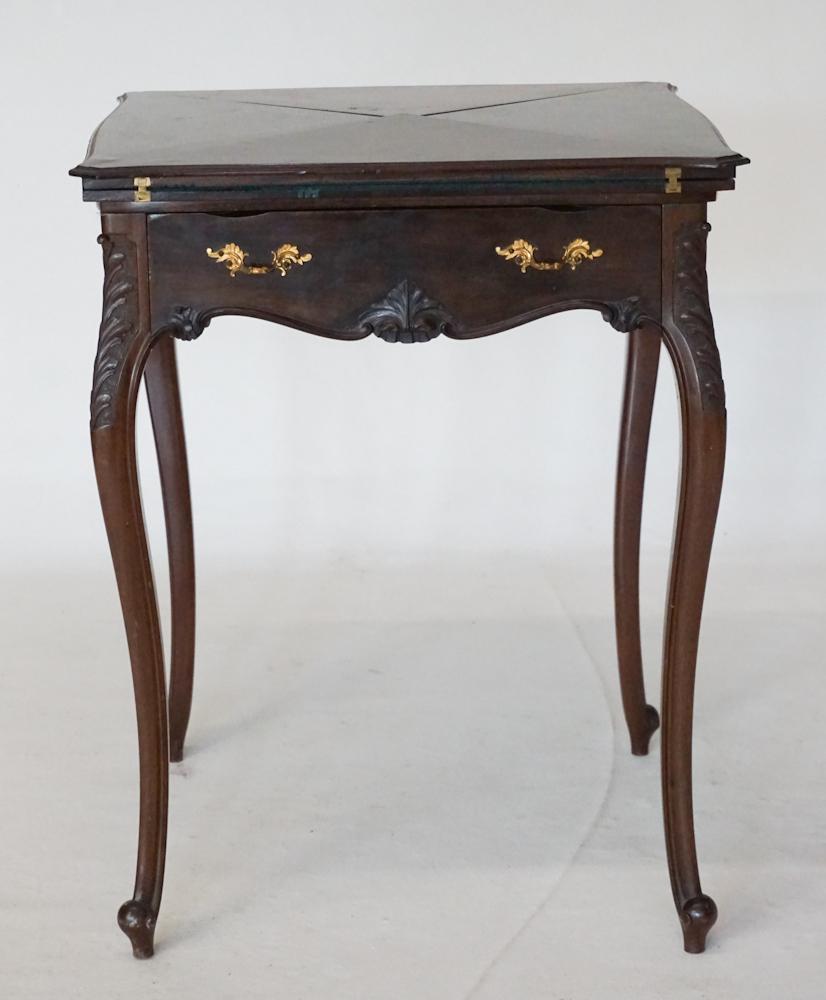 Edwardian Figured Mahogany Handkerchief Table (1 of 2)