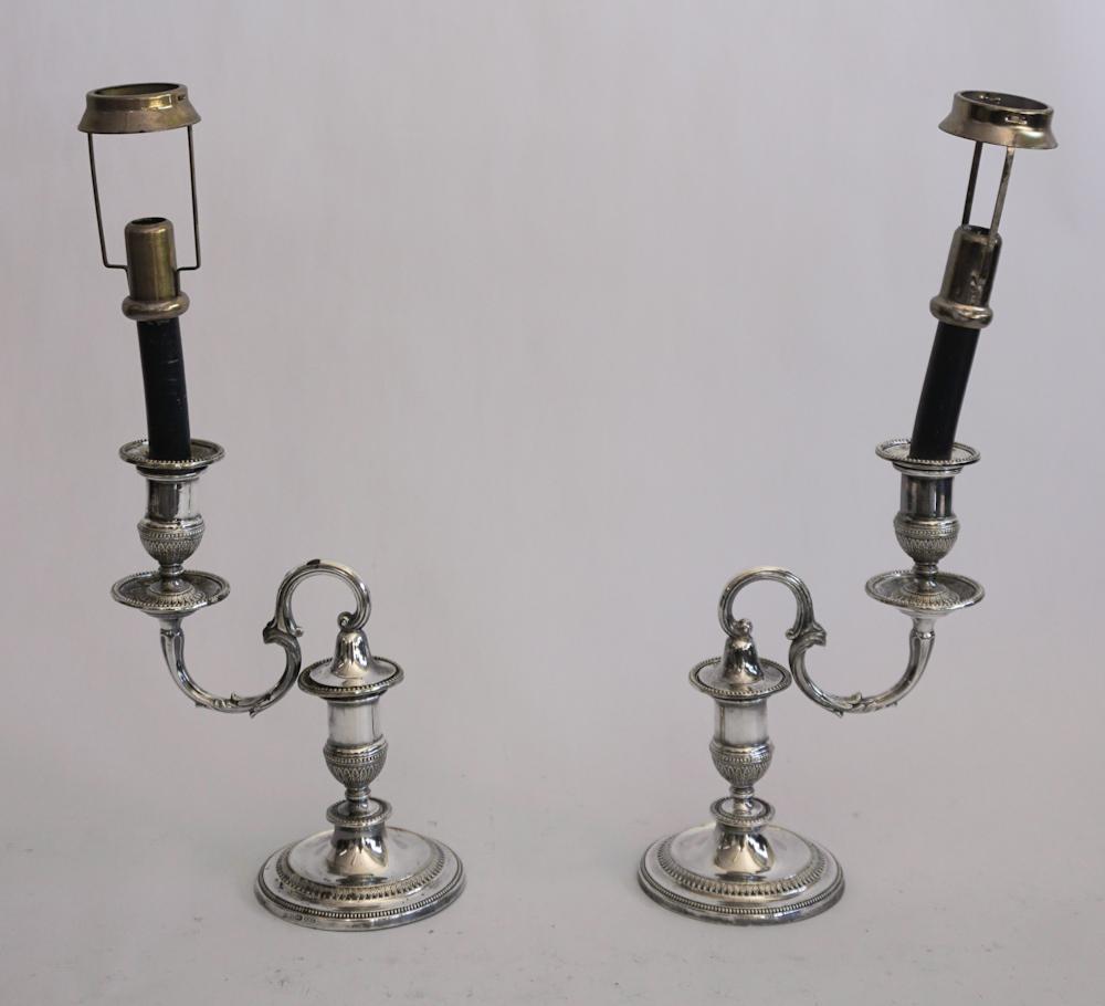 Antique English Sheffield Plate Candlesticks (1 of 2)