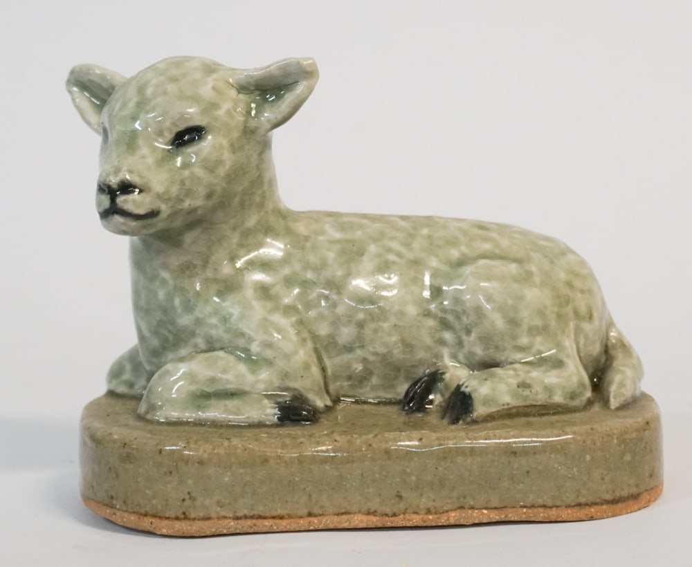 Southern Figural Stoneware Lamb (1 of 3)