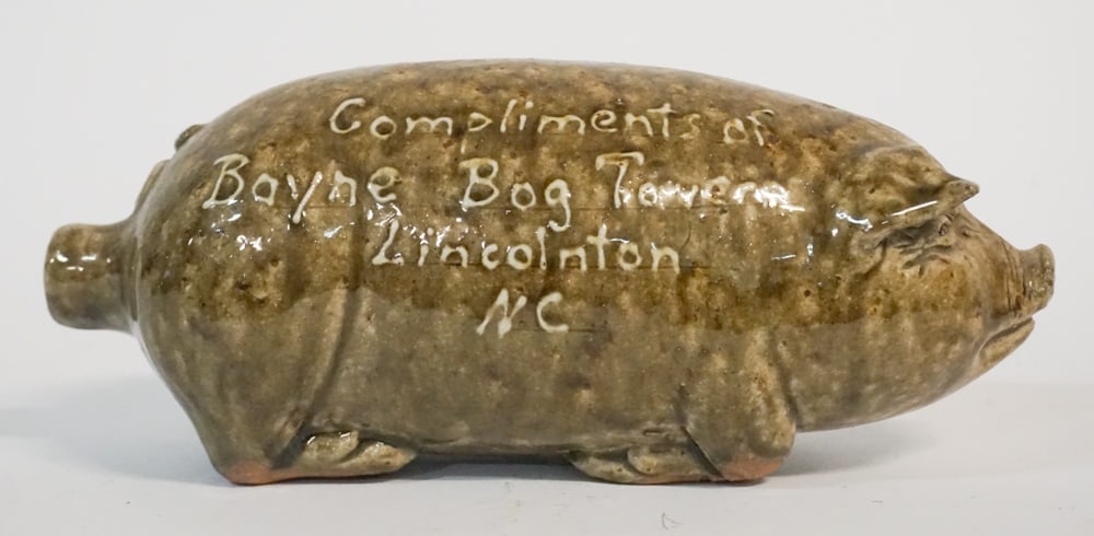 Southern Figural Stoneware Pig Flask (1 of 7)