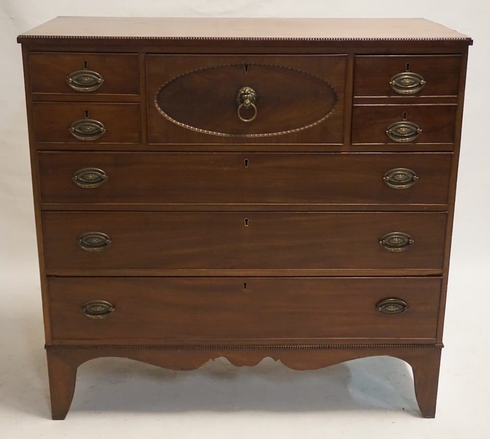 Handsome Scottish George III Mahogany Chest (1 of 4)