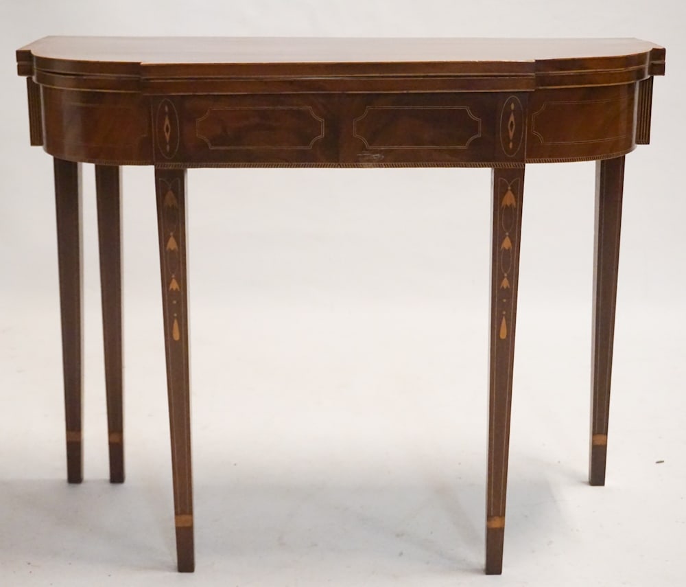 American Federal Inlaid Mahogany Games Table (1 of 5)