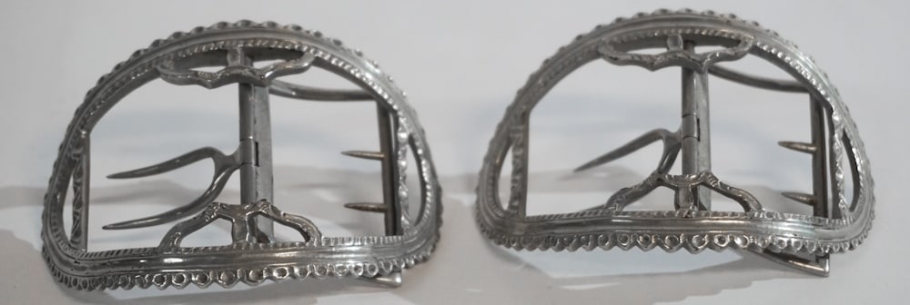 Pair 18th Century English Colonial Era Shoe Buckle (1 of 2)