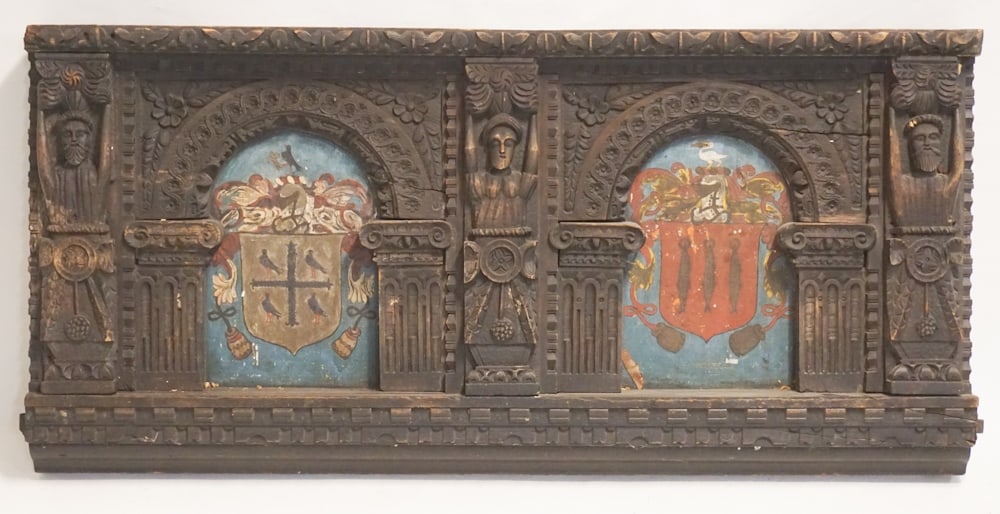 Early Carved Hardwood Wall Plaque (1 of 7)