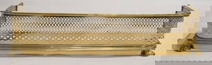 English Regency Style Pierced Brass Fine Fender