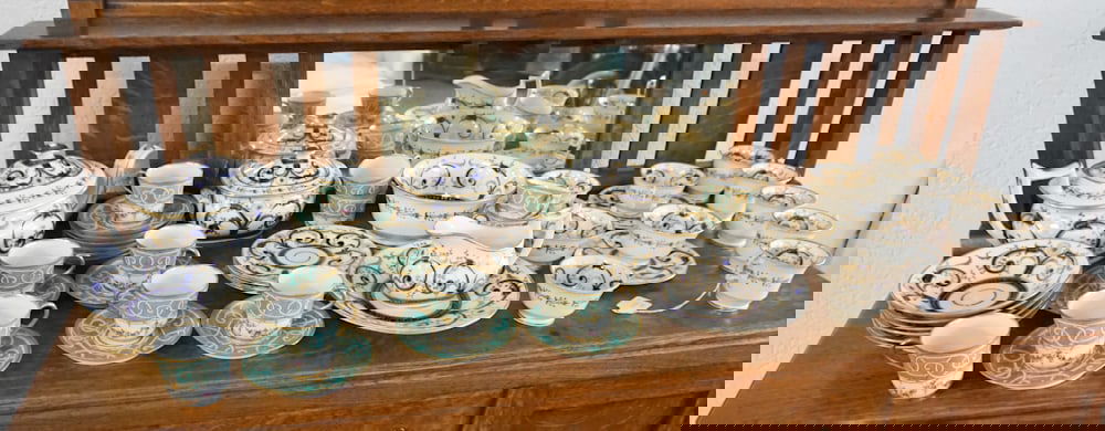 Two Sets Antique Eurpoean Dinnerware Porcelain (1 of 6)