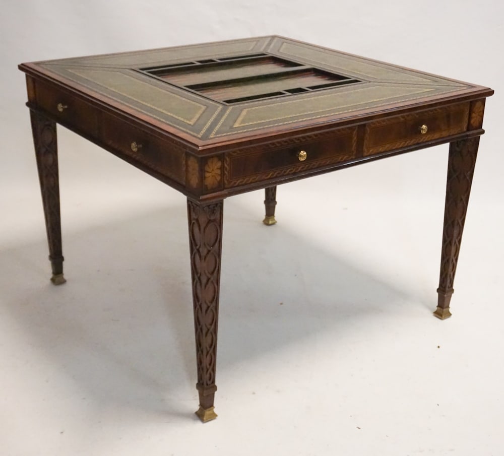 Charming Federal Style Inlaid Mahogany Games Table (1 of 7)