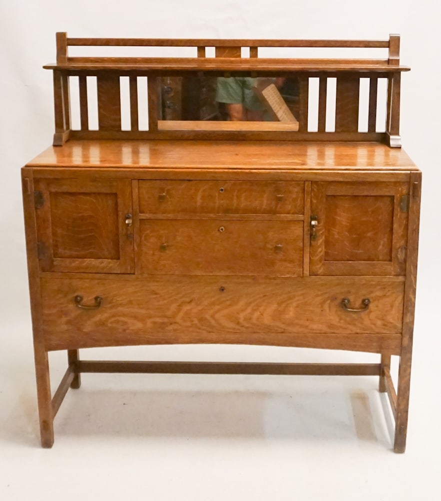 American Arts & Crafts Period Limbert Oak Sideboar (1 of 4)