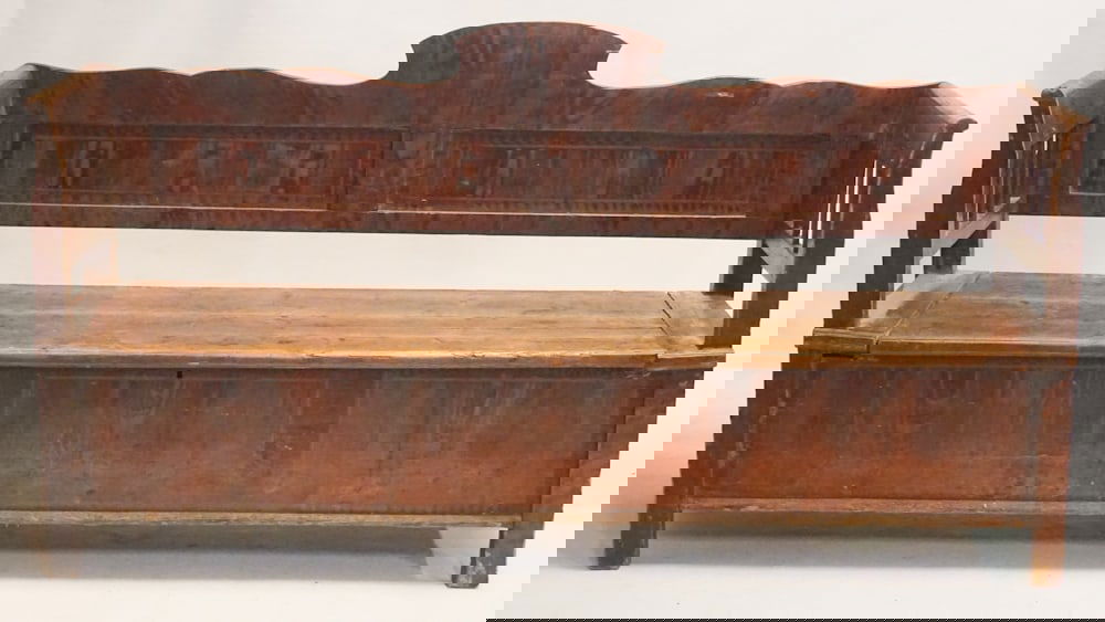 Fine American Hepplewhite Paint Decorated Bench (1 of 5)