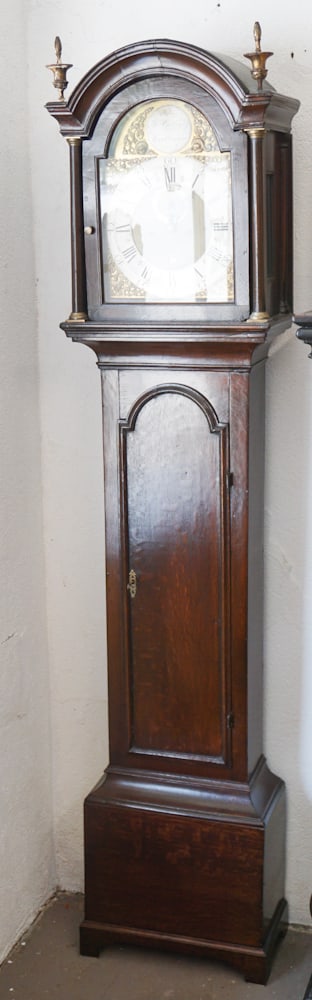 English George III Oak Tall Case Clock (1 of 4)
