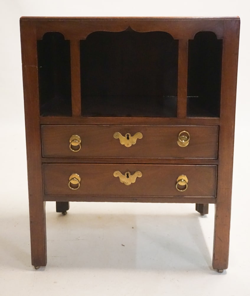 Charming British George III Mahogany Side Cabinet (1 of 2)