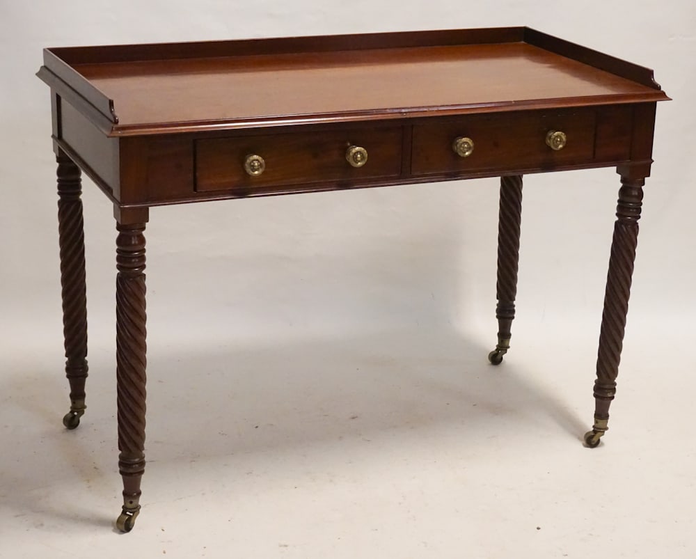 Late Federal Mahogany Two Drawer Serving Table (1 of 4)
