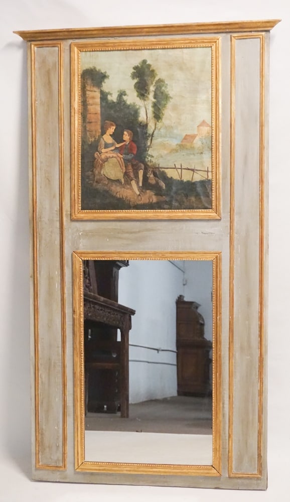 Antique French Trumeau Mirror (1 of 4)