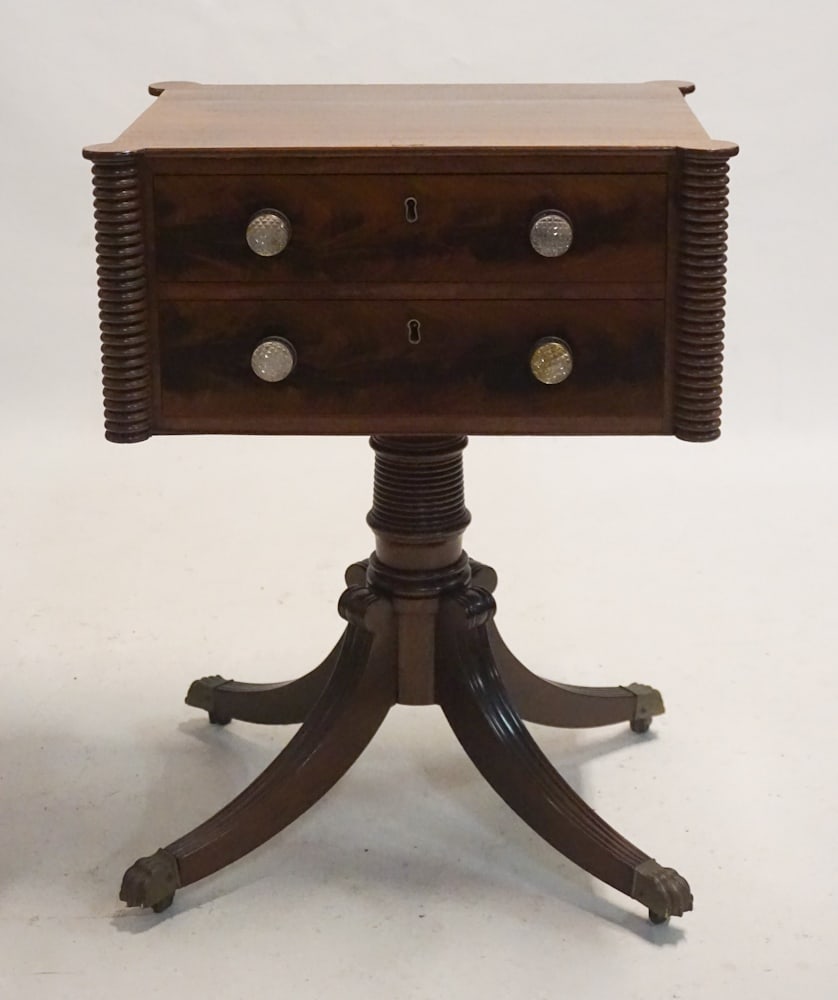 American Classical Figured Mahogany Side Table (1 of 4)