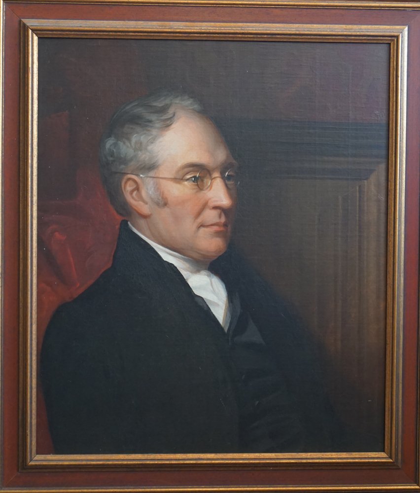 American or British School: Early 19th century portrait of gentleman having been very well rendered. The piece is restored and has been backed with a board. H25" W21" (without frame) Sold from the collection of a South Carolina 