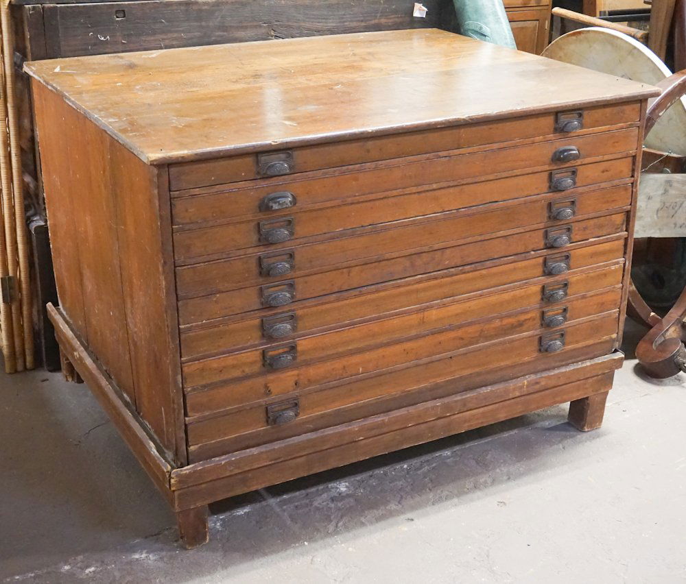 Interesting Maple File or Collectors Cabinet (1 of 3)