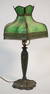 Arts & Crafts Slag Glass & Iron Table LampÂ