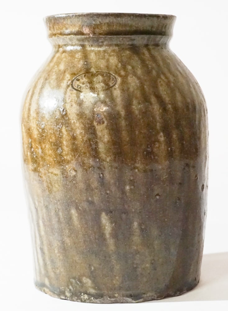 Excellent Signed Southern Stoneware Storage Jar (1 of 9)