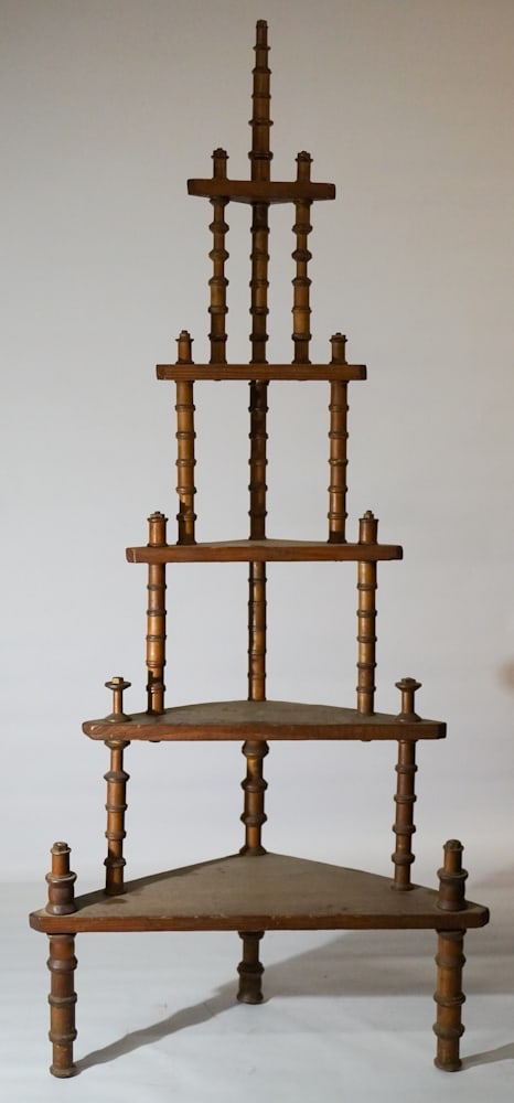 Antique Folk Art Corner Stand (1 of 2)