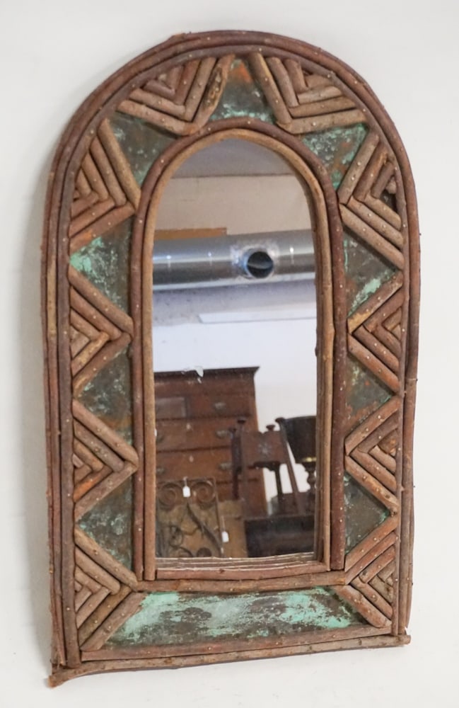 Charming Vintage Folk Art Adirondack Looking Glass (1 of 1)