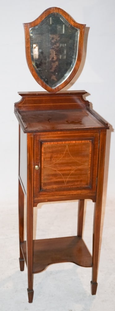 British Edwardian Inlaid Mahogany Dressing Stand (1 of 3)