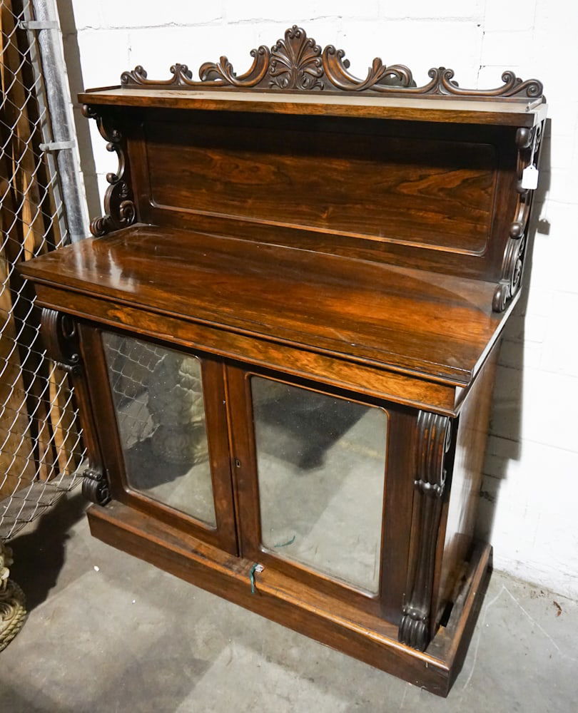 English Regency Carved Rosewood Sideboard (1 of 4)