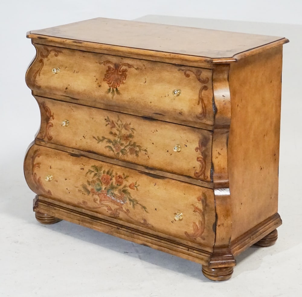 Vintage Designer Paint Decorated Bombay Chest (1 of 3)